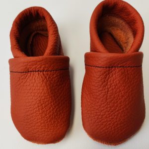 Lederpuschen - Handgefertigt mit Liebe - Größe 18/19 orangebraun