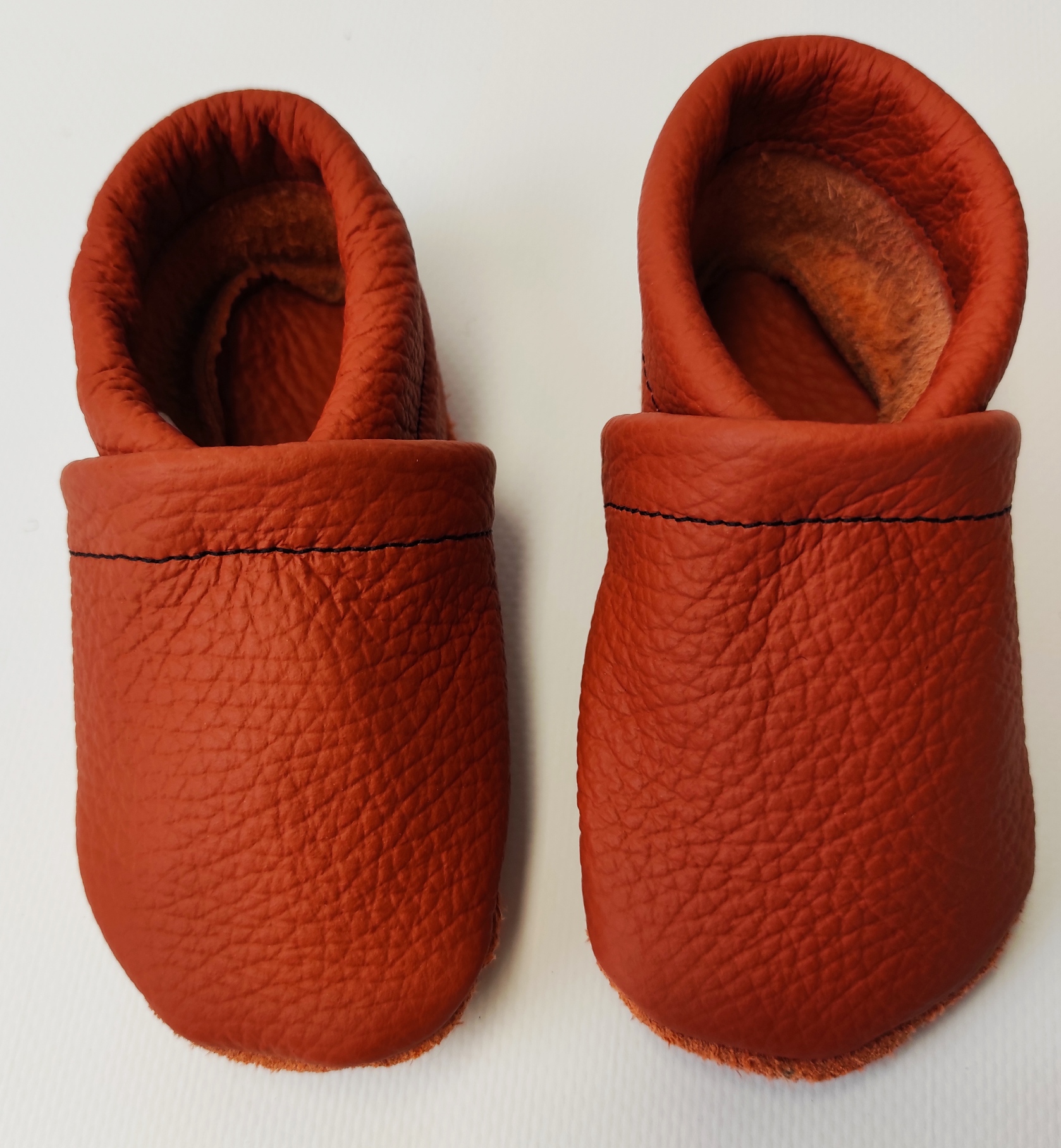 Lederpuschen - Handgefertigt mit Liebe - Größe 20/21 orangebraun