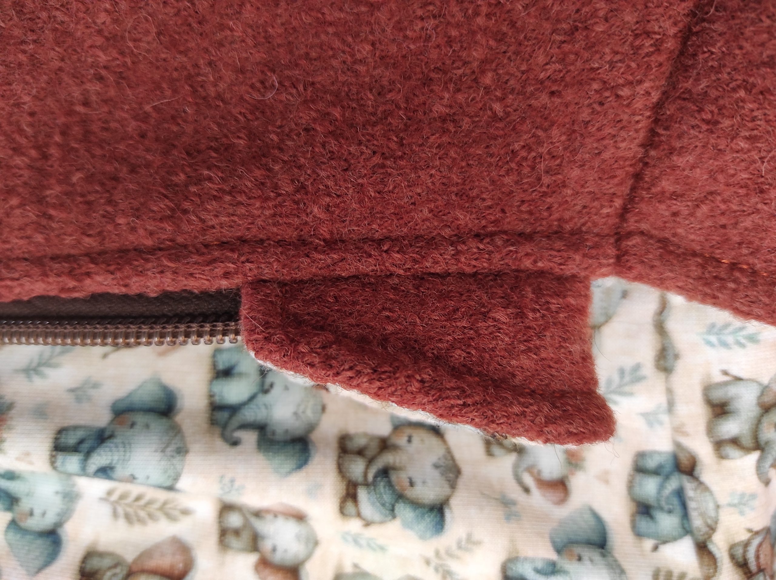 Wollwalkjacke Gr. 86/92 Zipfelmütze Baby Kind gefüttert – Bild 8