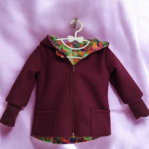 Wollwalkjacke Gr. 86/92 Zipfelmütze Baby Kind gefüttert