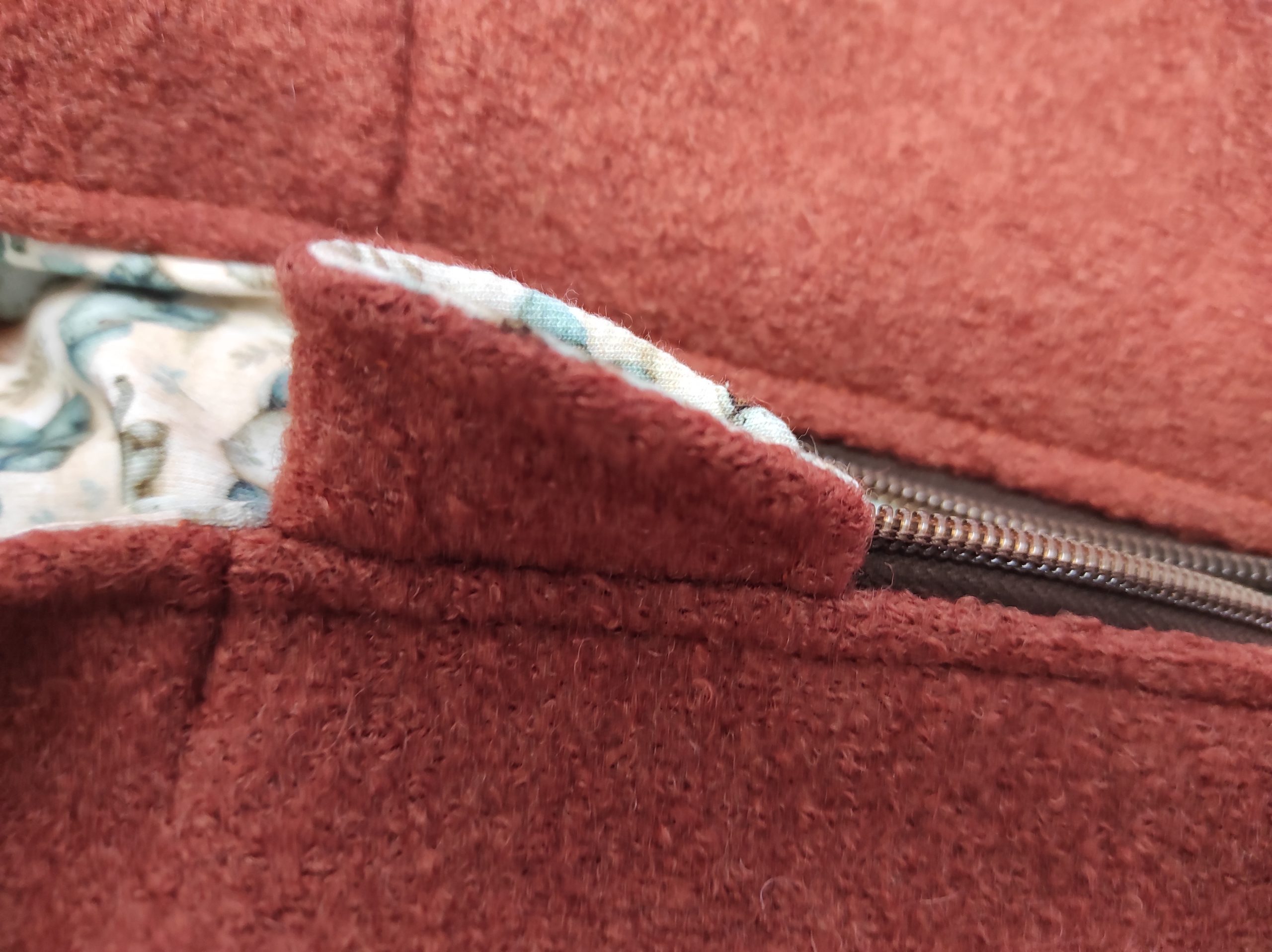 Wollwalkjacke Gr. 86/92 Zipfelmütze Baby Kind gefüttert – Bild 6