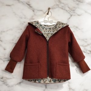 Wollwalkjacke Gr. 86/92 Zipfelmütze Baby Kind gefüttert